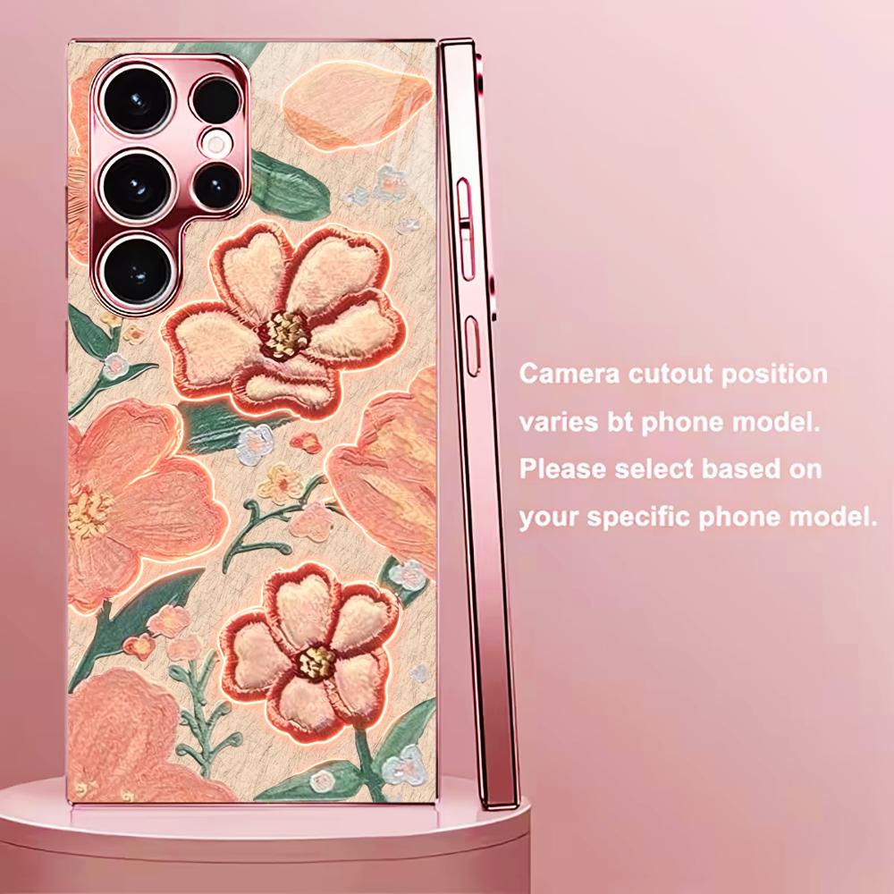 Phone Cases Quad Lock - جراب هاتف أنيق بتصميم زهرة الخوخ