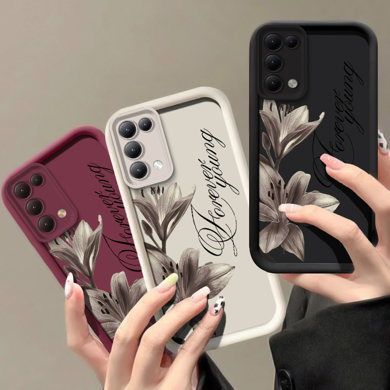 Phone Cases Oppo - جراب هاتف بتصميم زهرة الزنبق لهواتف