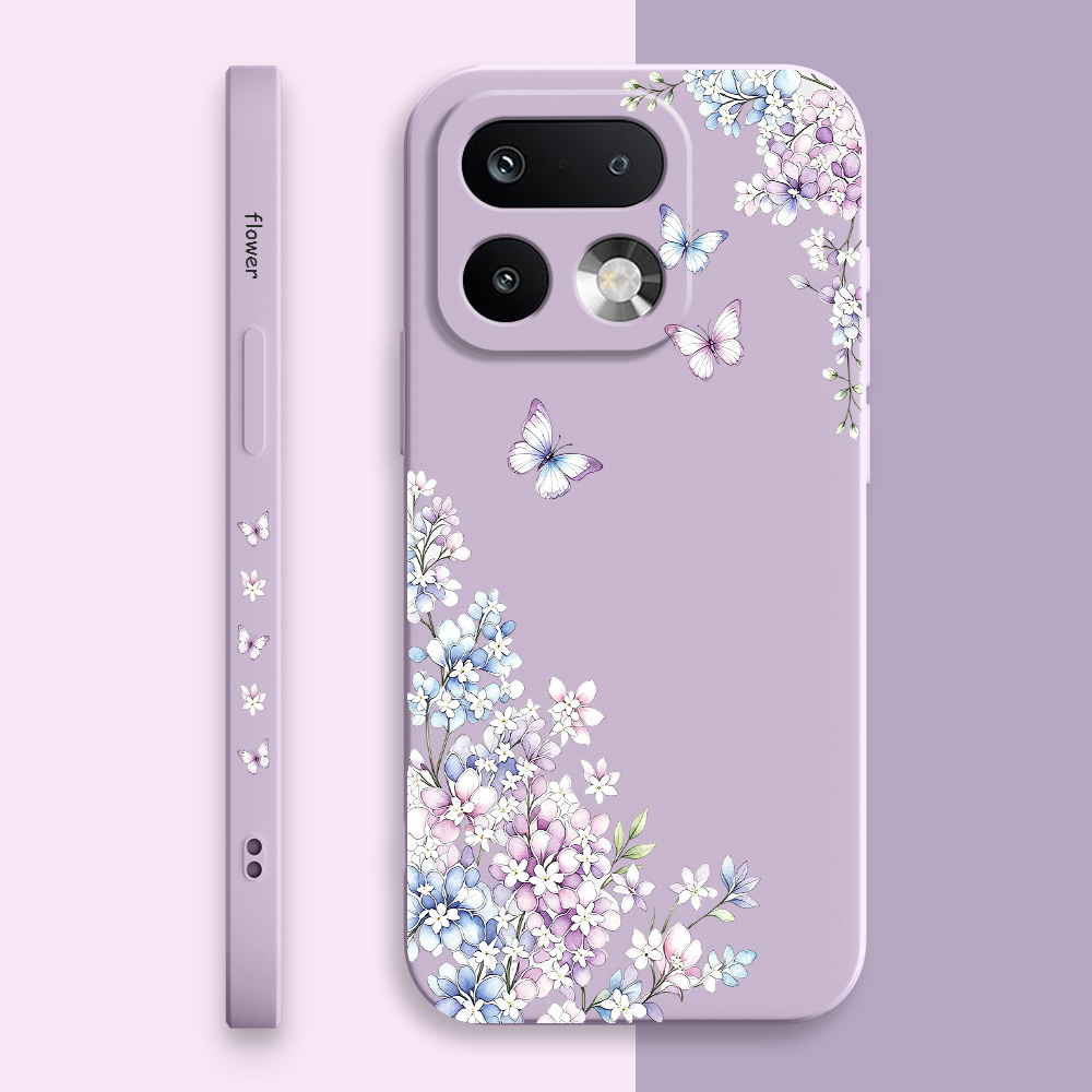Phone Cases Oppo - غطاء هاتف بلون البنفسج المزهر لهواتف