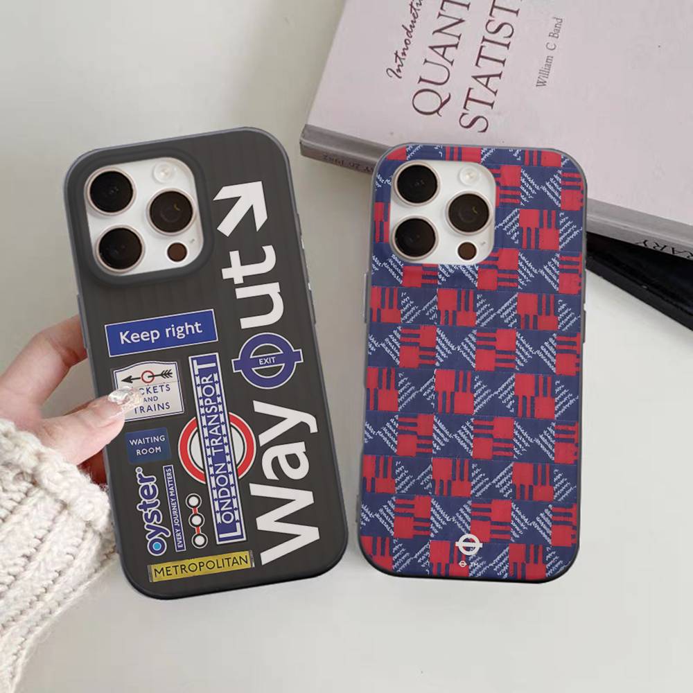 Phone Cases London - غطاء هاتف L-London U-Underground لآيفون 17