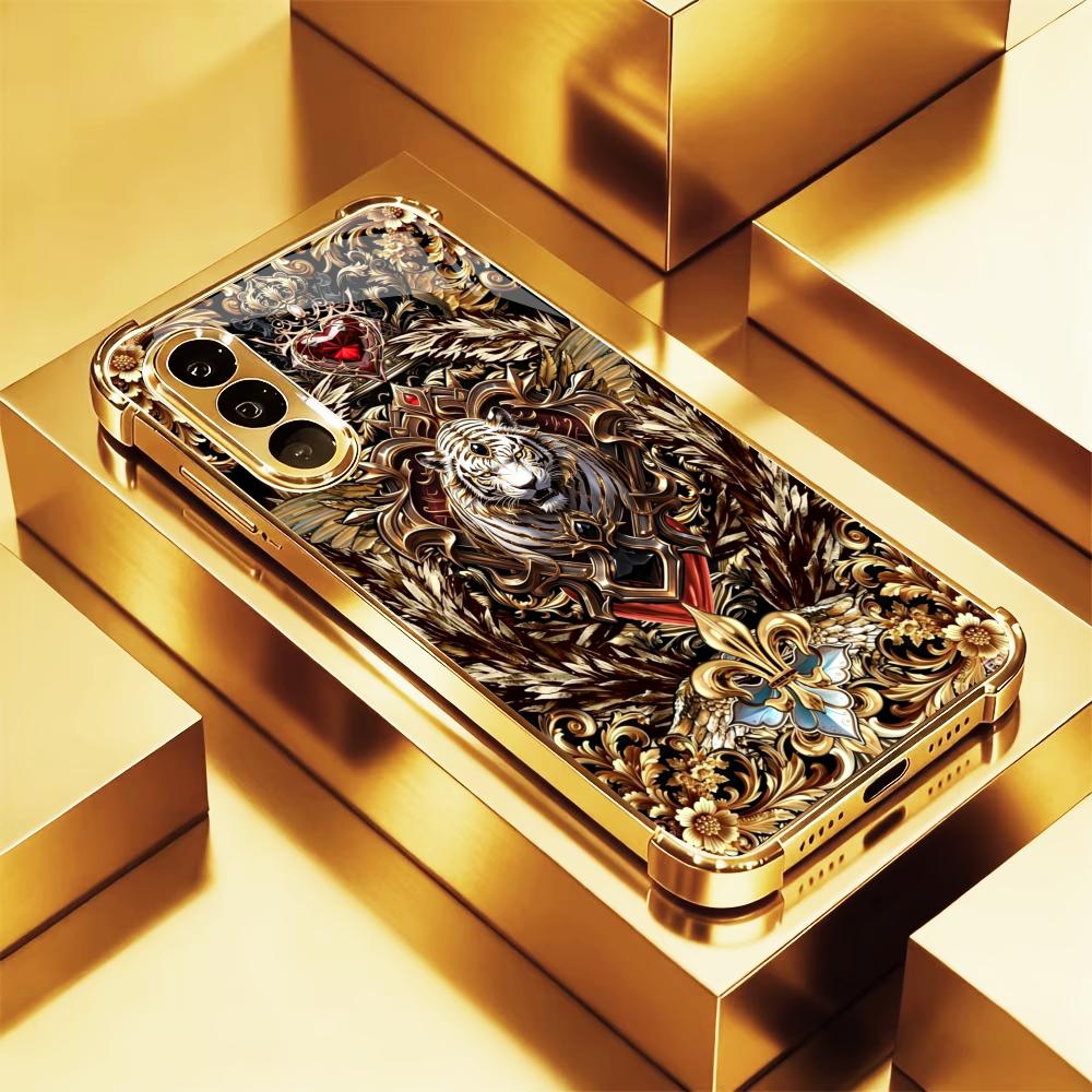 Phone Cases Quad Lock - حافظات هواتف أنيقة بتصميم النمر الذهبي