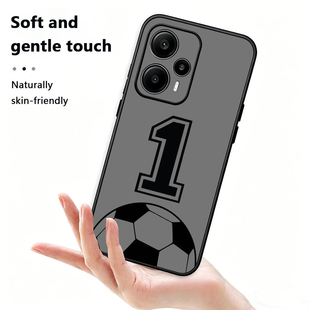 Phone Cases You Can Customize - جراب هاتف أسود ناعم بتصميم أرقام