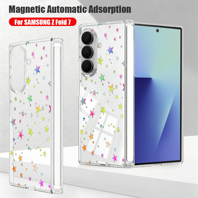 Phone Cases Z Fold 6 - غطاء هاتف مغناطيسي ذاتي الالتصاق لسامسونج