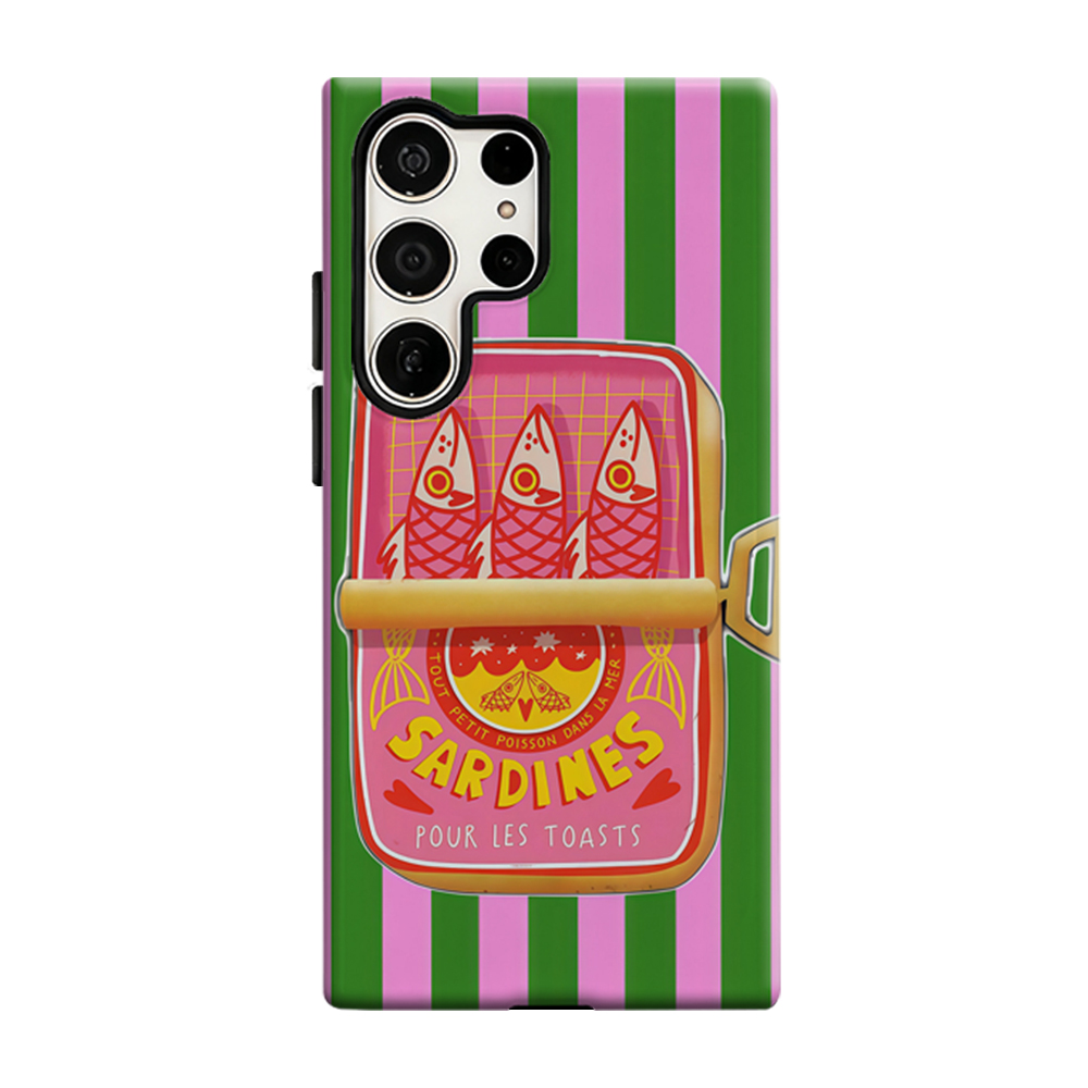 Phone Cases You Can Customize - غطاء هاتف وردي بتصميم السردين لسامسونج