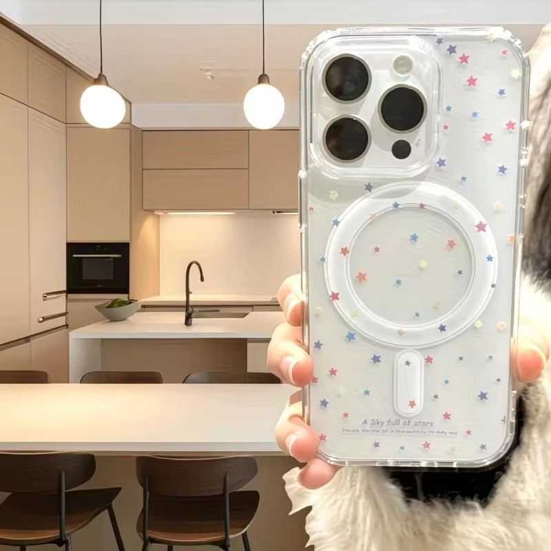 Phone Cases With Magnet - غطاء هاتف بنمط النجوم الصغيرة لآيفون