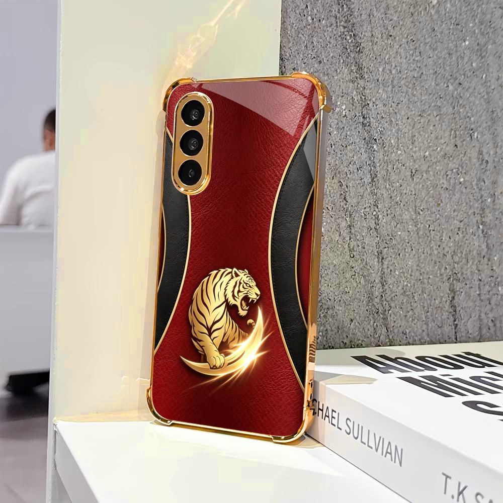 جراب هاتف فاخر بتصميم نمر ذهبي - مراجعة Phone Cases Quad Lock وسعره