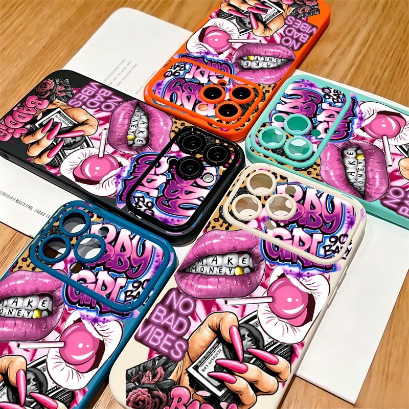 جراب هاتف بتصميم شفاه وردية وط - مراجعة Phone Cases Girls وسعره
