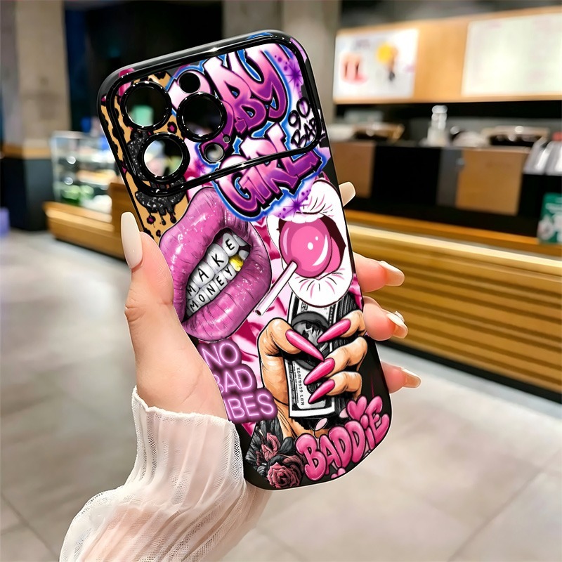 جراب هاتف بتصميم شفاه وردية وط - مراجعة Phone Cases Girls وسعره