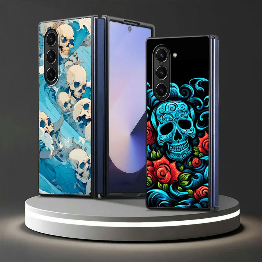 حافظة فنية على شكل جمجمة لهاتف - مراجعة Phone Cases Z Fold 6 وسعره