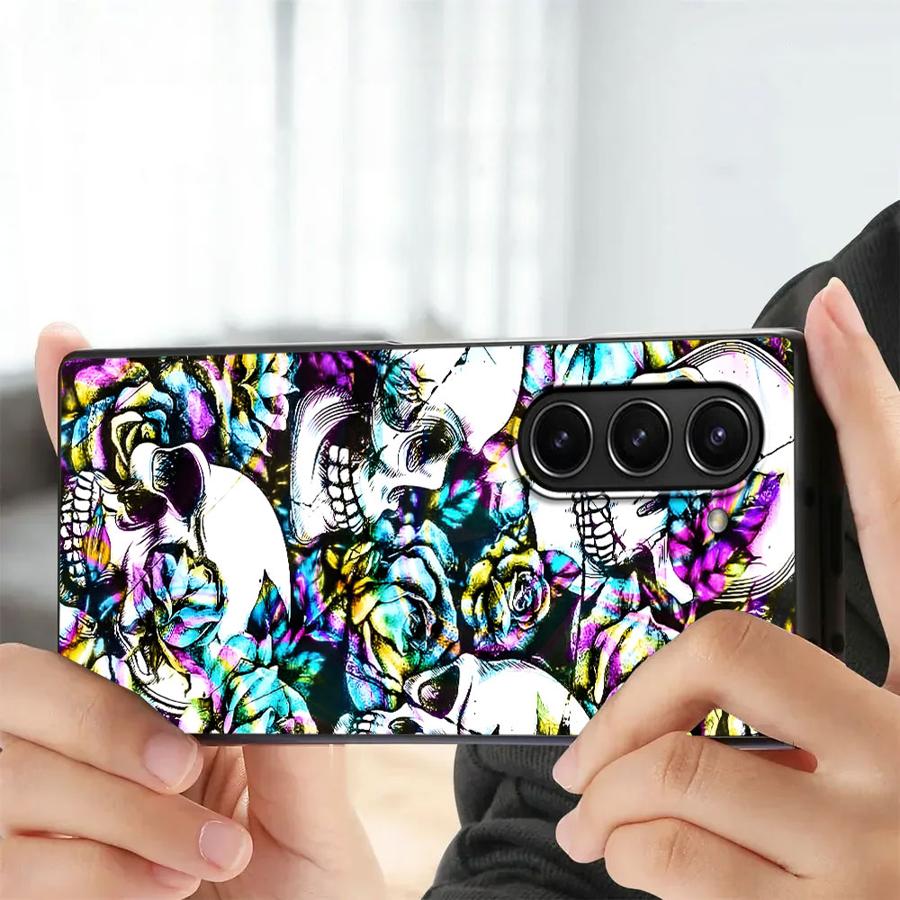 حافظة فنية على شكل جمجمة لهاتف - مراجعة Phone Cases Z Fold 6 وسعره