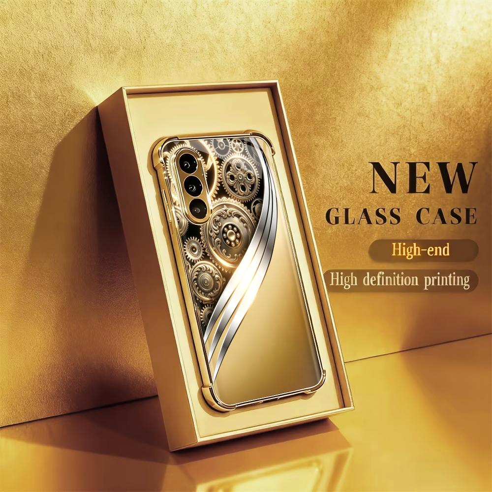 جراب هاتف ذهبي عتيق مزخرف بتصم - مراجعة Phone Cases Quad Lock وسعره