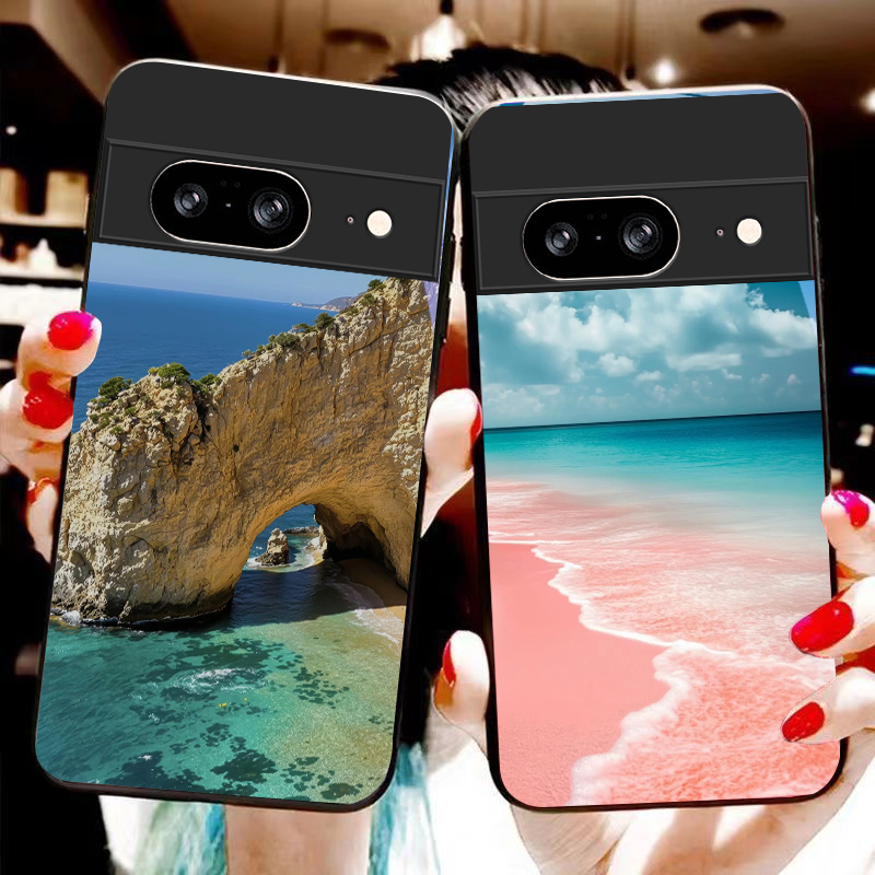 غطاء هاتف زجاجي أسود بتصميم مش - مراجعة Phone Cases Google Pixel 7 وسعره
