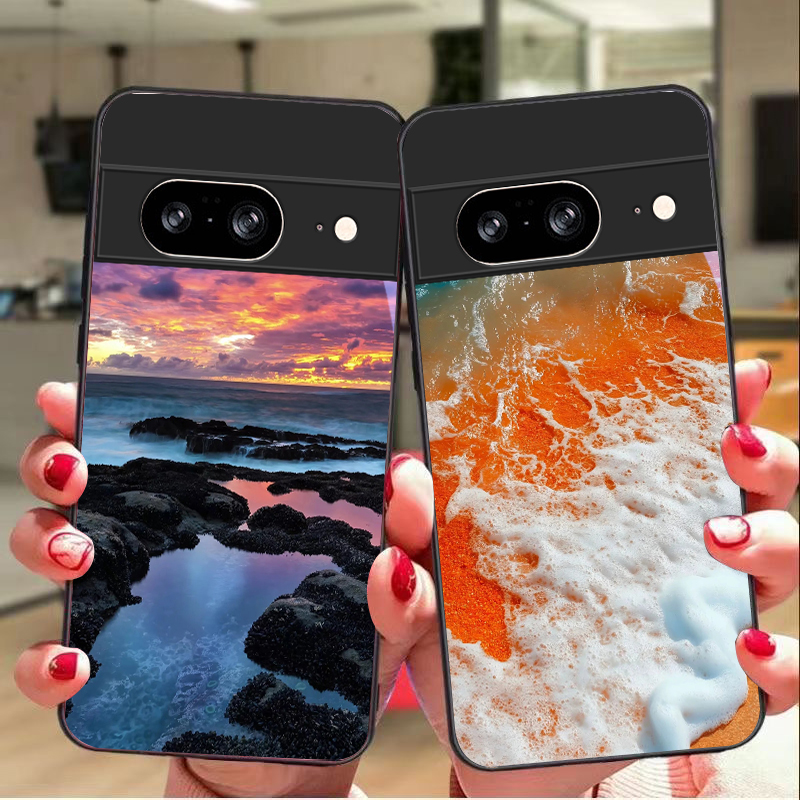 غطاء هاتف زجاجي أسود بتصميم مش - مراجعة Phone Cases Google Pixel 7 وسعره