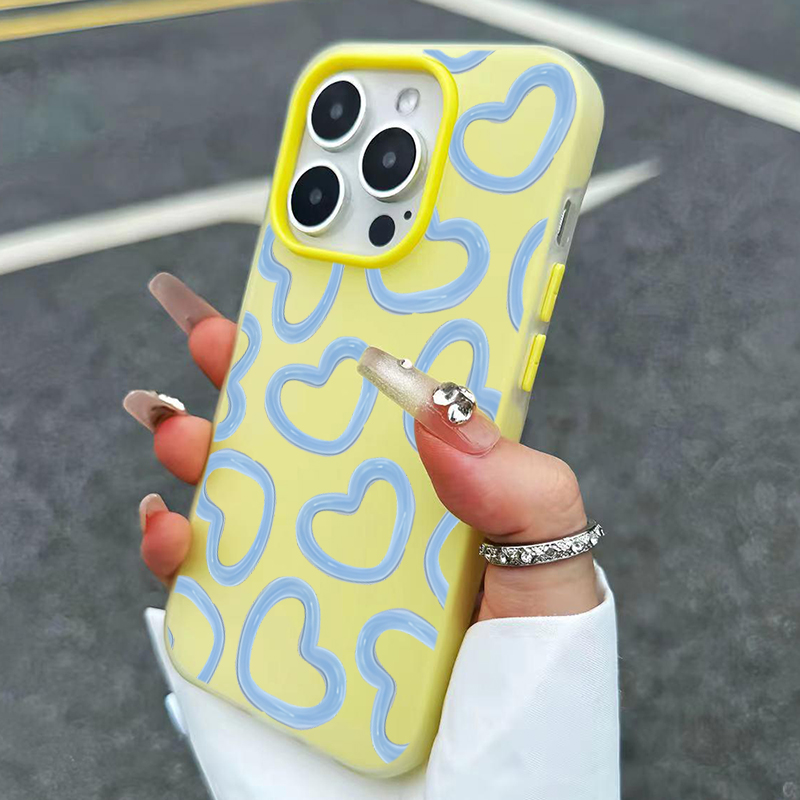 غطاء هاتف لطيف بنمط قلب مرسوم  - مراجعة Phone Cases Mous وسعره