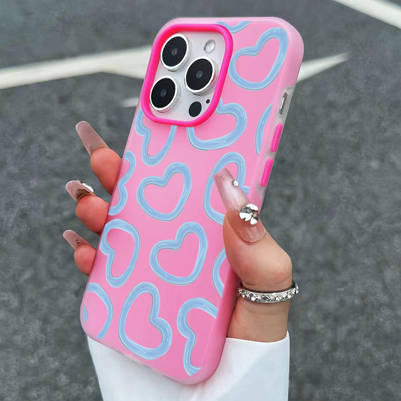 غطاء هاتف لطيف بنمط قلب مرسوم  - مراجعة Phone Cases Mous وسعره