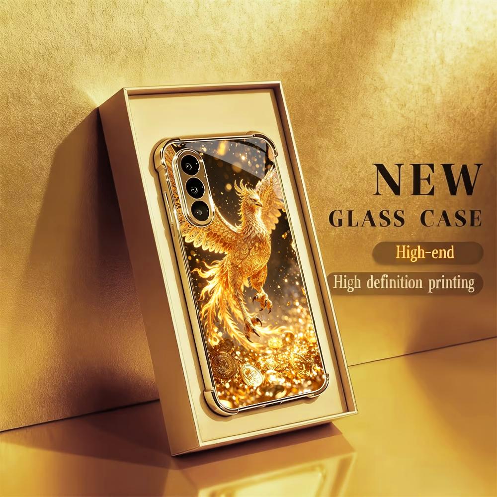 جراب هاتف فاخر بتصميم طائر ذهب - مراجعة Phone Cases Quad Lock وسعره