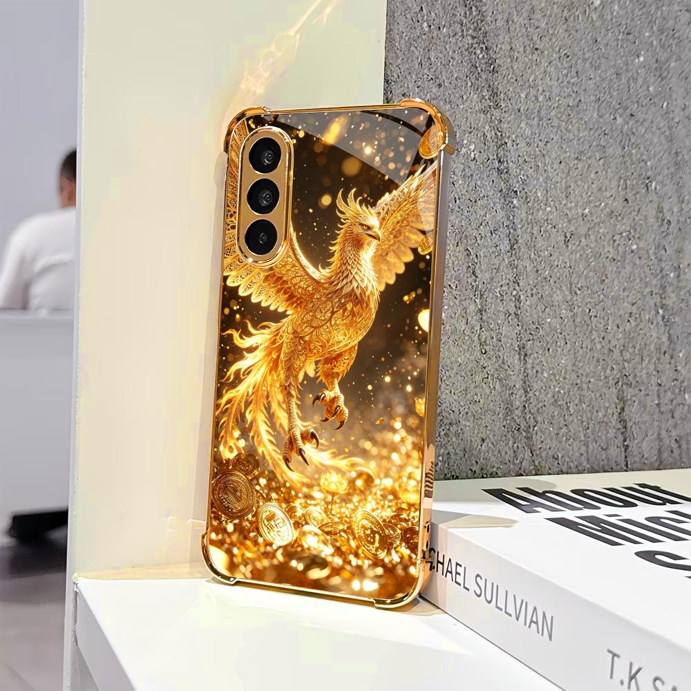جراب هاتف فاخر بتصميم طائر ذهب - مراجعة Phone Cases Quad Lock وسعره