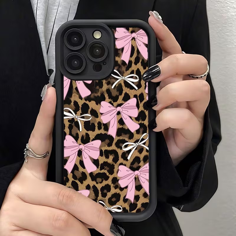 غطاء هاتف بنقشة الفهد مع فيونك - مراجعة Phone Cases Xs Iphone وسعره