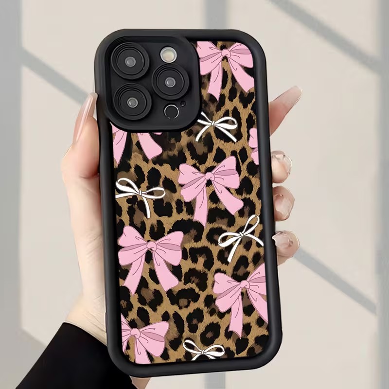 غطاء هاتف بنقشة الفهد مع فيونك - مراجعة Phone Cases Xs Iphone وسعره