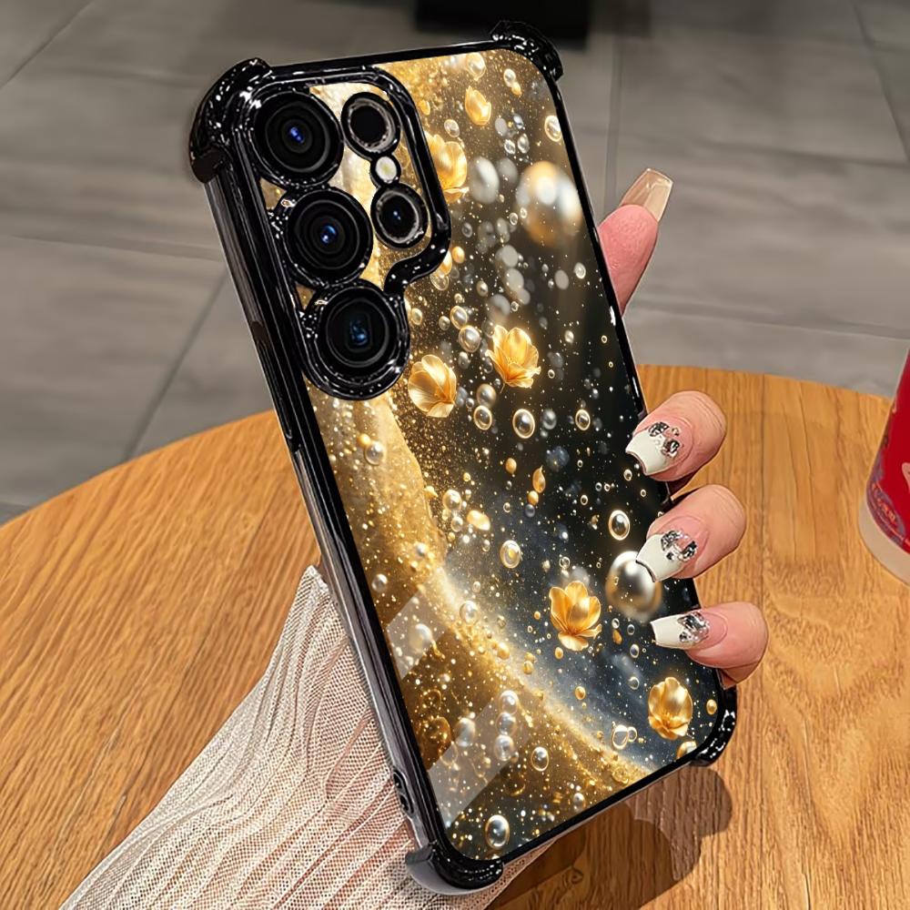 جراب هاتف فاخر بتصميم زهرة ذهب - مراجعة Phone Cases Quad Lock وسعره