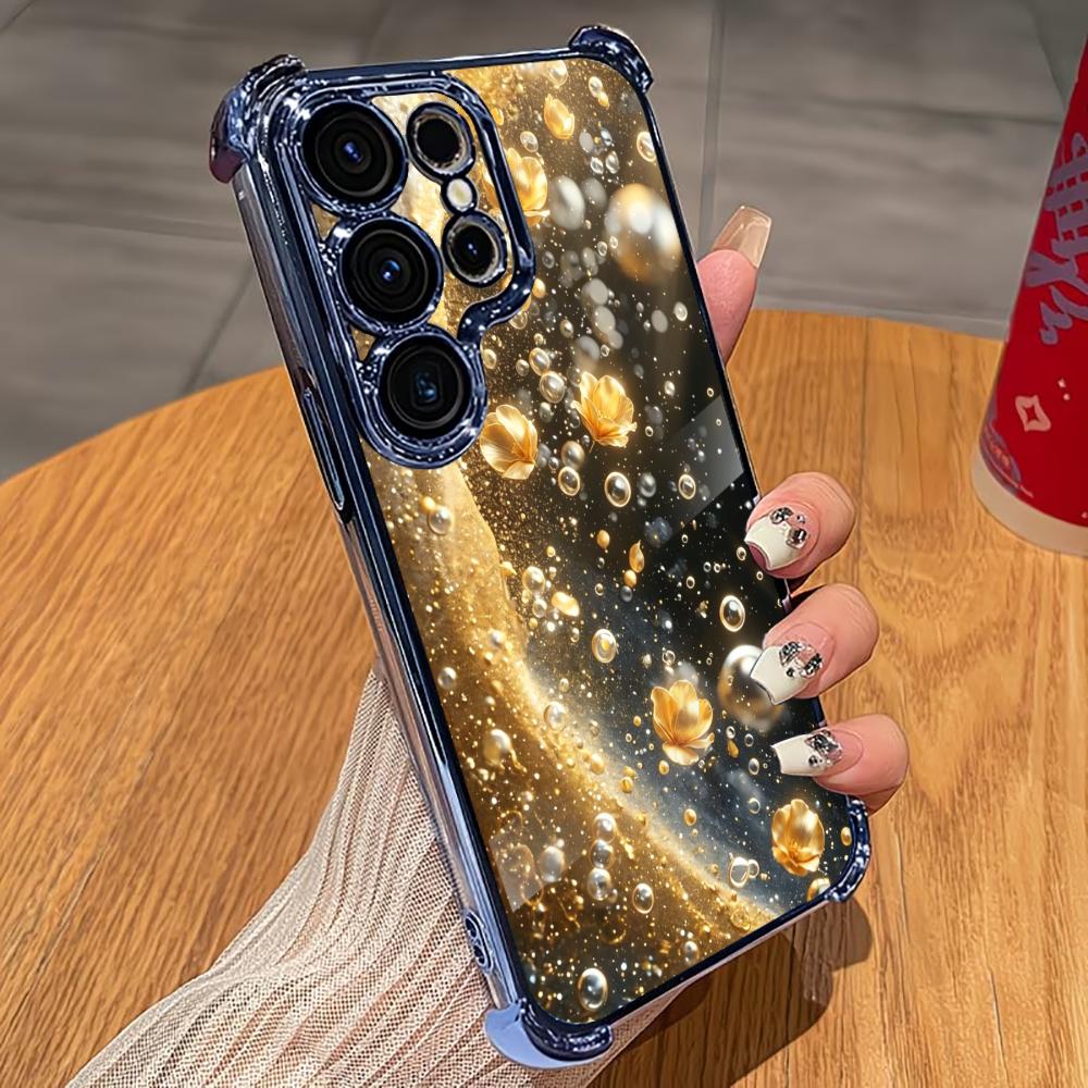 جراب هاتف فاخر بتصميم زهرة ذهب - مراجعة Phone Cases Quad Lock وسعره