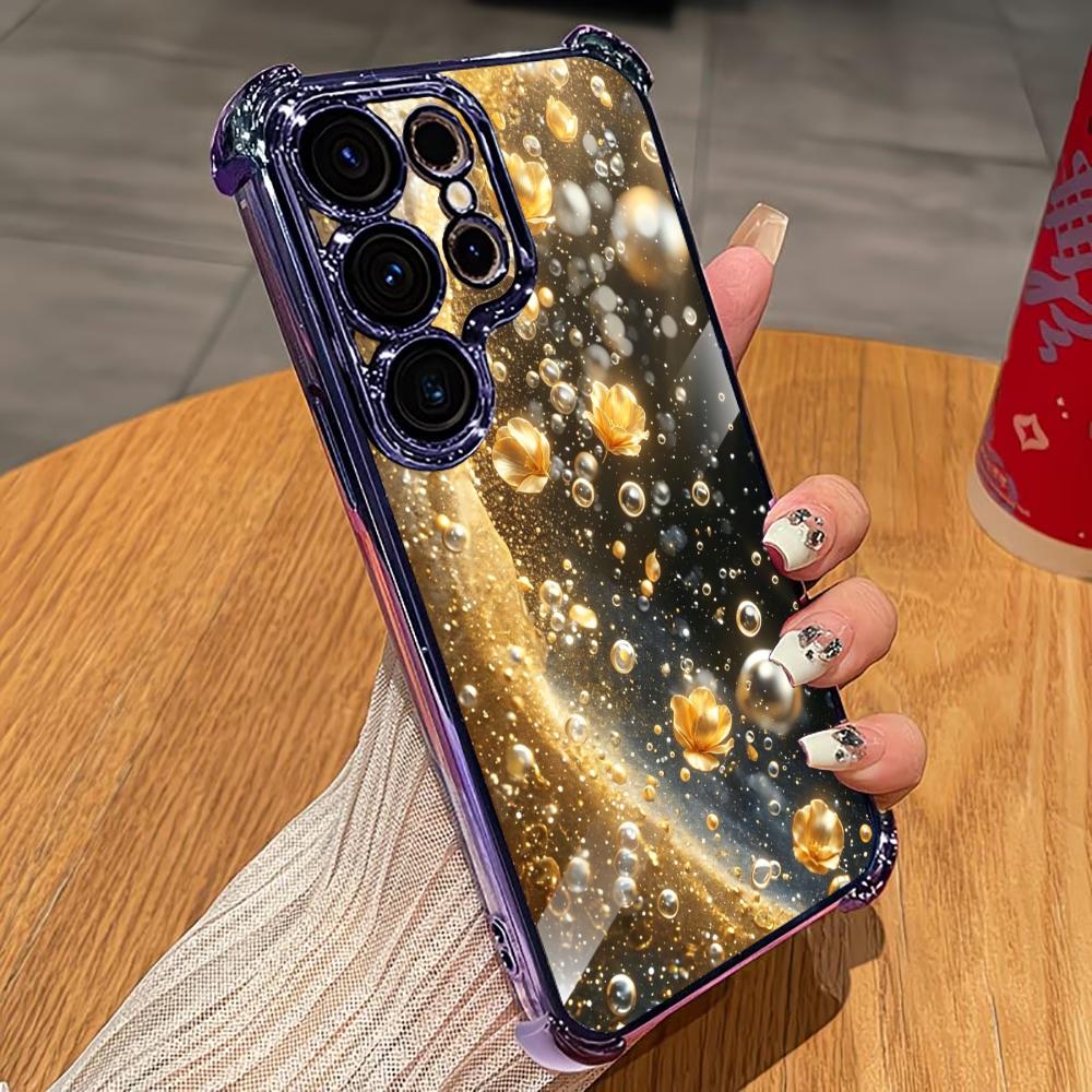 جراب هاتف فاخر بتصميم زهرة ذهب - مراجعة Phone Cases Quad Lock وسعره