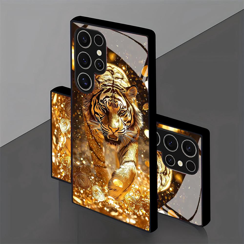 جراب هاتف زجاجي بنمط النمر لها - مراجعة Phone Cases Galaxy S24 وسعره