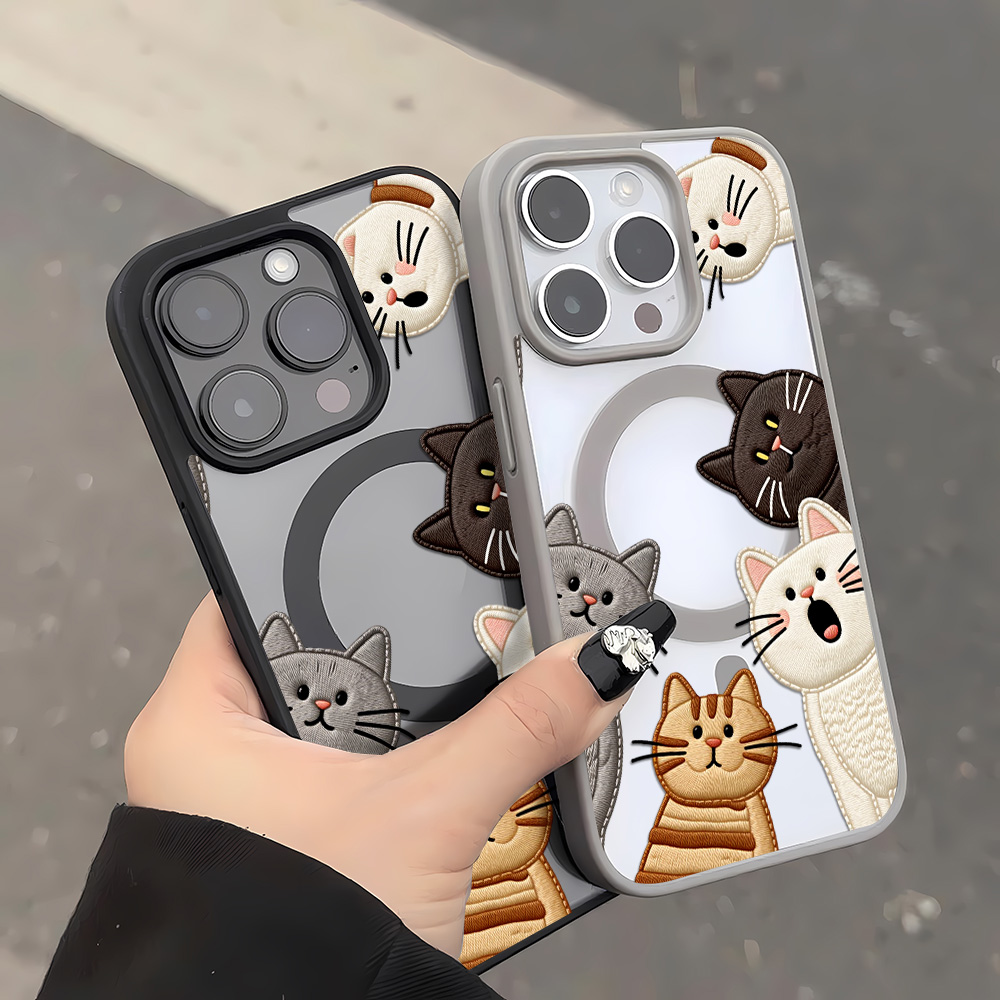 غطاء هاتف لطيف بتصميم قطة مطرز - مراجعة Phone Cases Cute وسعره